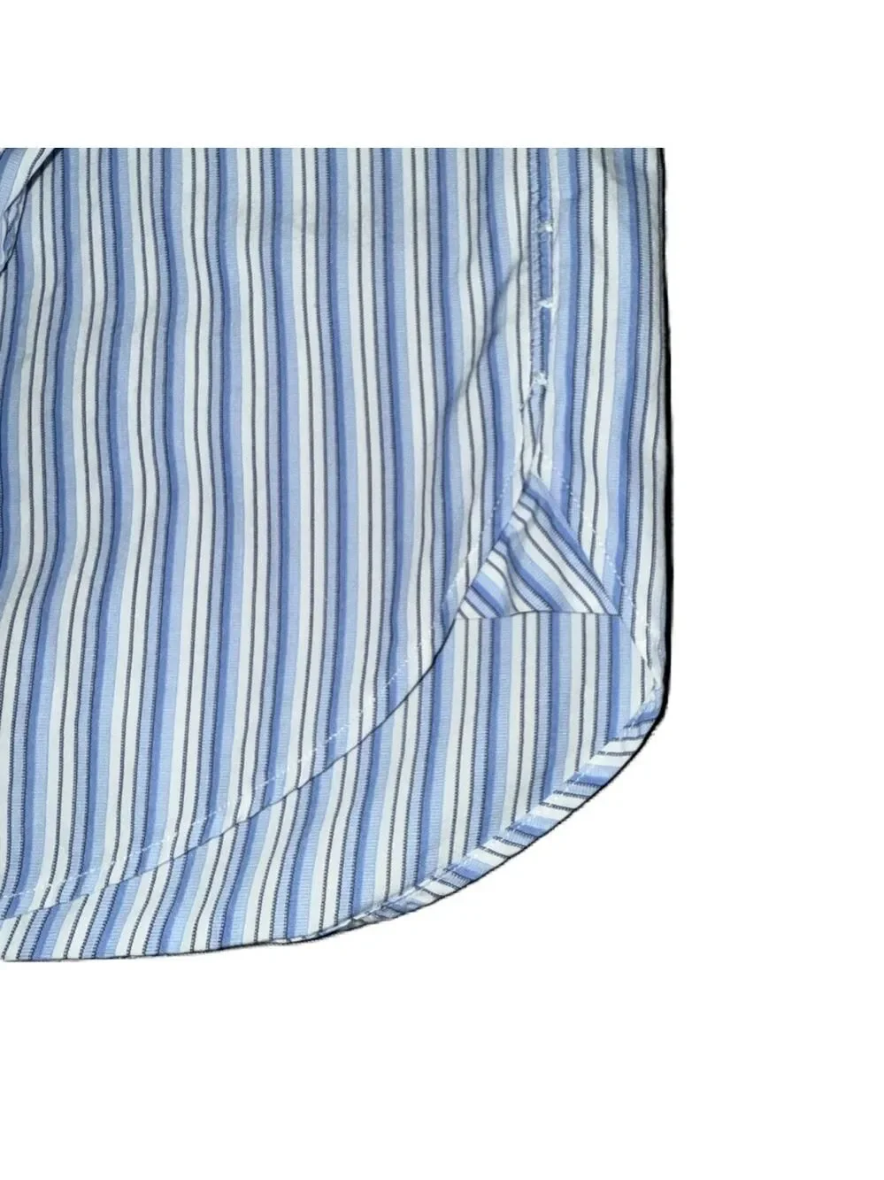 J.Crew Dress Shirt L Blue Stripes White Muti-color Business Dress Casual EUC